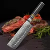 7 "الخضروات بوصة سكين الشيف VG10 دمشق الصلب شارب اليابانية المهنية سكين مطبخ Santoku الساطور التقطيع التقشير الطبخ سكين