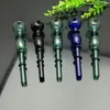 Pipe per fumatori Aeecssories Glass Narghilè Bong Pot fumatore colorato a doppia bolla a tre ruote