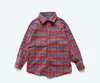 2019 New summer fashion children Red and yellow checks vneck Tshirt Cardigan students boy autumn coat clothes1429007