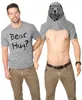 mens New impressos T-shirt de moda verão criativas Inglês mens cabeça dupla face animais Manga Curta T-shirt para homens