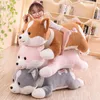 Söt tecknad corgi plysch leksaksgigant fett shiba inu doll hund djur sömnkudde för pojke tjej gåva deco 100 cm 120 cm dy507117736897