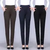 Femmes d'âge moyen et âgées 2020 printemps été nouvelle mode pantalon droit femme décontracté élastique taille haute costume pantalon A202