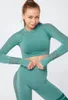 Hollow Out Designer Dress Kobiety Joga Garnitur Koszule Zipper Sportswear Dres Fitness Kombinezon Sport Odzież Outfits Runner Siłownia Zestawy Workout Joga Elastyczna