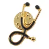 New arriver Vintage Docteur Stéthoscope Broche Émail Épingles Bijoux À La Mode Infirmière Médecin Médecin Étudiant Graduation Cadeaux