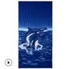 Beach Towel Dolphin Impresso Toalhas de Banho Quick Seco Toalha de Microfiber Adulto Swimwear Capa de Praia Banheiro Banheiro Bathrobe 21 Designs Cyl-YW4071