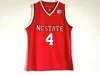 NCAA College Men Basketball 4 Dennis Smith JR. Jersey University NC State Wolfpack Jerseys Team Red Away White Free Shipping