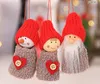 Muñeco de peluche Decoración navideña Colgante 3 unids / set Papá Noel Muñeco de nieve Adornos colgantes Árbol de Navidad Colgante Decoración para el hogar 5 estilos XD22212