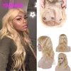 Indian Virgin Hair Lace Front Wig 10-32Inch 613# Color Body Wave Wigs Blond Human Hair Partihandel