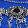 Style gitan turc fait à la main avec des perles bleues noires longue chaîne gland pièce pendentif chaîne de corps chaîne de taille pour les femmes