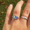 Hot Selling 925 silver mix size mood ring changes color to your temperature reveal your inner emotion finger rings jewelry bulk