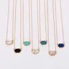 Wholesale-New Fashion Druzy Drusy Pendant Necklaces Silver Gold Plated Popular Faux Stone Turquoise Necklaces For Women Lady Jewelry