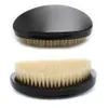 MOQ 100 pièces LOGO personnalisé brosse ondulée Premium avec poils de sanglier noir rouge bleu violet manche incurvé en bois brosses de toilettage pour hommes 8223876