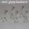 10 mm weibliche Mini-Glasbong-Wasserpfeifen, Pyrex-Ölplattformen, GlassBong, dicker Recycler-Dab-Rig zum Rauchen