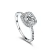 Modne pierścionki zaręczynowe dla kobiet srebrny pierścień austriacki kryształowe biżuterię obrączki ślubne
