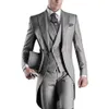 Design personalizado Branco Preto Cinza Cinza Claro Roxo Azul Borgonha Fraque Homens Festa Padrinhos Ternos em Casamento SmokingJacket Calças 267y