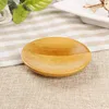 Natural bamboo small round dishes tea mat coaster Rural amorous feelings wooden sauce and vinegar plates Tableware plates tray