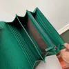 أعلى جودة مصمم إلكتروني مشبك سلسلة حقائب الكتف المرأة جلد طبيعي حقائب رسول السيدات Crossbody 401231