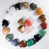 Breloques de haute qualité en forme de cœur, perles en pierre naturelle de 30mm, non poreuses, fabrication de bijoux, vente en gros, 12 pièces/lot, livraison gratuite