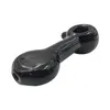 Christmas Special: 4-Inch Black Glass Spoon Pipe with Festive Accents