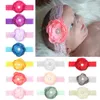 Neugeborenen Blumen Spitze Stirnband Baby Haarschmuck elastische weiche Perle Strass 13 Farben günstigen Großhandel