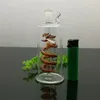 Rökning rör mini vattenpipa glas bongs färgglad metallform färgglad spiral kran glas vattenpipa