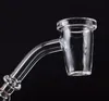 Quartz Banger 2In1 Quartz Nail 10mm 14mm 18mm Kvinna / Manuell CLEAR Joint DAB Rig Carb Cap Rökning Tillbehör