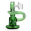 Verde blu piccoli bong mini dab rig vetro tubo dell'acqua bong riciclatore piattaforma petrolifera gorgogliatore narghilè impianti inebrianti per fumare