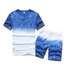 Summer New Men # 039; s Set Abiti casual corti Abbigliamento sportivo Abbigliamento uomo Uomo Due pezzi Moda Stampa Set Felpa uomo Uomo