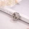 Luxury Hollow out Chain painting full Diamond Ring Wedding Jewelry Sparkling 925 Sterling Silver & 18K Rose Gold Rings For Women Men