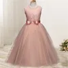 Abiti per ragazze di fiori Bambini Principessa Spettacolo Abito da sposa formale Festa Abbigliamento per bambini Ragazze Abito lungo Abito da ballo per damigella d'onore K234