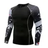Gratis frakt Mäns Sport Långärmad -Fit Kompressionstrumpor Gym Trainning Shirts Compression Baselayer tröja UV Sun1