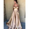 Gold Rosa Royal Blue Abendkleider 2020 African Saudi-Arabien Formelles Kleid für Frauen Mantel Lange Prom Gowns Celebrity Robe de Soiree