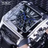 Armbanduhren Jaragar Retro Luxus Klassisches Design Echtes Leder Gürtel 3 Zifferblatt Römische Zahl Männer Automatische Uhr Top Marke Mechanische J190709