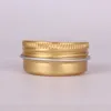 Gold 15ml Aluminum Containers Packaging Jars Small 15g Cosmetic DAB Tool Storage Wax Metal Cans 15 ml g Balm Gloss Makeup Oil Lip Essense Cosmetics Nail Polish Tin Box