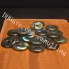 100Pcs 40mm Labradorite Pi Stone Iridescent Crystal Donut Pendant Natural Smooth Gray Moonstone Focal Gemstone Donut Beads Jewelry Component