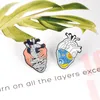 Enamel heart brooch pins brooches lapel pin human organ fashion jewelry gift 370207