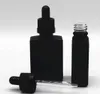زجاجات 30ML الأسود متجمد الزجاج السائل الكاشف القطارة مربع الأساسية عطر النفط زجاجة دخان النفط البريد زجاجات السائل