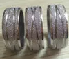 50st Cross Line Frostat Silver 8mm Rostfritt stålband Bröllopsringar för män och kvinnor Helt nya smycken storlek 17-21mm mix