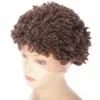 Cambodian Remy Human Hair Lace Front Wigs Pre Plucked Hairline 27# Afro Kinky Curly 짧은 머리 가발 130% 밀도