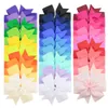 New 30 Colors Girl Hair Bows Solid Colors 6 inch Bow Design Girl Clippers Girls Hair Clips Hair Accessory