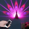LED Wall Light Peacock Projection Lamp Remote Control Home Decro Romance Atmosphere Colorful Corridors Background peafowl project NightLight