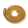 Nova Moda Homens Pulseira Cadeia de Aço Inoxidável Banhado A Ouro Franco Pulseiras para Homens Hip Hip Jóias Presente Agradável para o Amigo do Menino