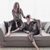 Men's Sleepwear Gold Velvet Couple Pajamas Suit Men Solid Cardigan Casual Comfortable Winter Women Pijamas Set Vintage Fashion