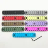 11 emplacements/section de rail Keymod 4.61 ''noir/rouge/tan/bleu/rose/gris/violet/vert herbe/vert olive Segment de rails d'adaptateur de montage Picatinny