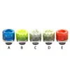 8 Styles Luminous Snake Skin Grid Wave Cobra Glass 810 Thread Epoxy Resin Drip Tips Wide Bore Mouthpiece for TFV8 Prince Big Baby