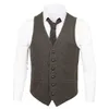 2019 ull brudgummen västar mode grå bröllop waistcoat fem knapp slim passform mens västar för prom custom gjord