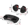 Nowa waga Regulowany Dumbbell 5-52.5Lbs Treningi Fitness Dumbbells Tonuj swoją siłę i buduj mięśnie ZZA2196 2 sztuk