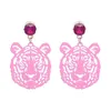 Fashion-Tulip new design tiger head shape earring muti color choose creative animal earring rhinestone fashion gifts high quality