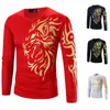 2019 nouveau t-shirt pour hommes de haute qualité Dragons imprimer décontracté à manches longues hommes T-Shirts taille ue