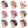 Frauen Doppelschicht seidig DU-RAG Haarabdeckung Zubehör Wellenkappen Rags florale Motorhaube Salonhut Turban Durag Doo Rag Headwrap